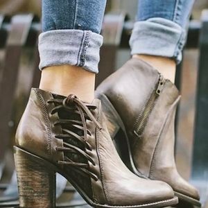 Freebird brook brown leather booties